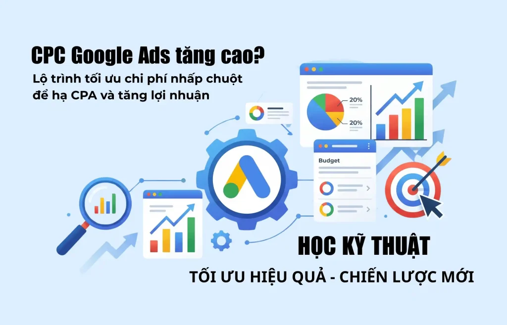Ảnh minh họa bài viết CPC Google Ads tăng cao? Lộ trình tối ưu chi phí nhấp chuột để hạ CPA và tăng lợi nhuận