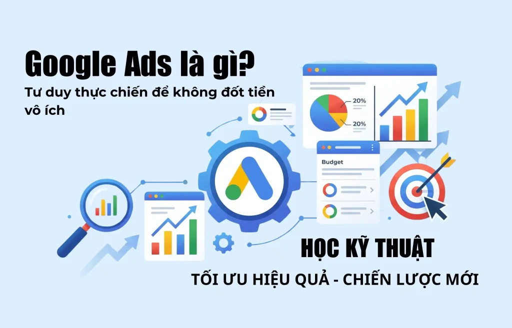 Ảnh minh họa bài viết Google Ads là gì? Tư duy thực chiến để không đốt tiền vô ích
