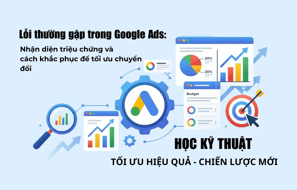 Ảnh minh họa bài viết Checklist 20 lỗi thường gặp trong Google Ads: Nhận diện triệu chứng và cách khắc phục để tối ưu chuyển đổi