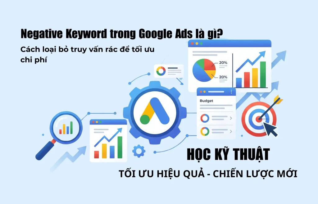 Ảnh minh họa bài viết Negative Keyword trong Google Ads là gì? Cách loại bỏ truy vấn rác để tối ưu chi phí